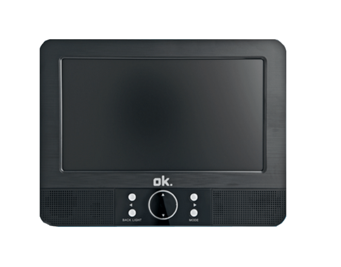 DVD portátil - OK OPD700DUAL, Doble pantalla 7" LCD
