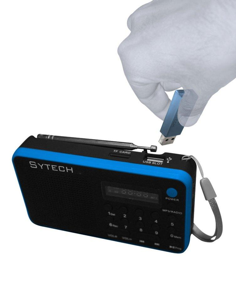 Radio portátil - Sytech SY1638 Azul, Sintonizador FM