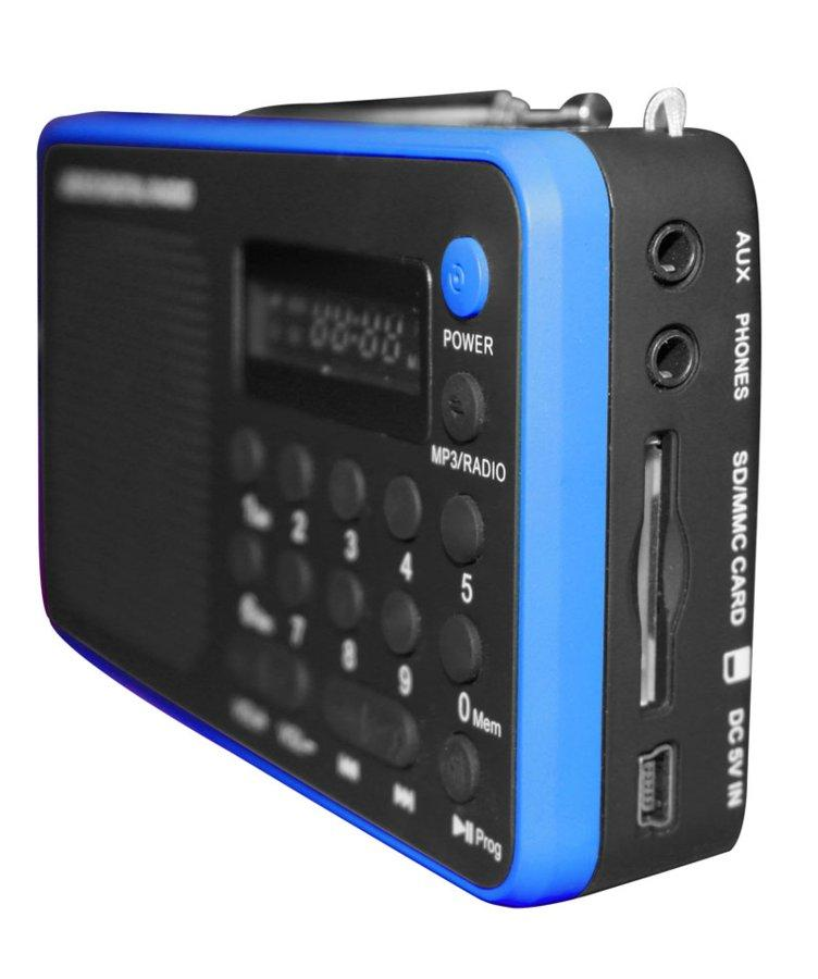 Radio portátil - Sytech SY1638 Azul, Sintonizador FM