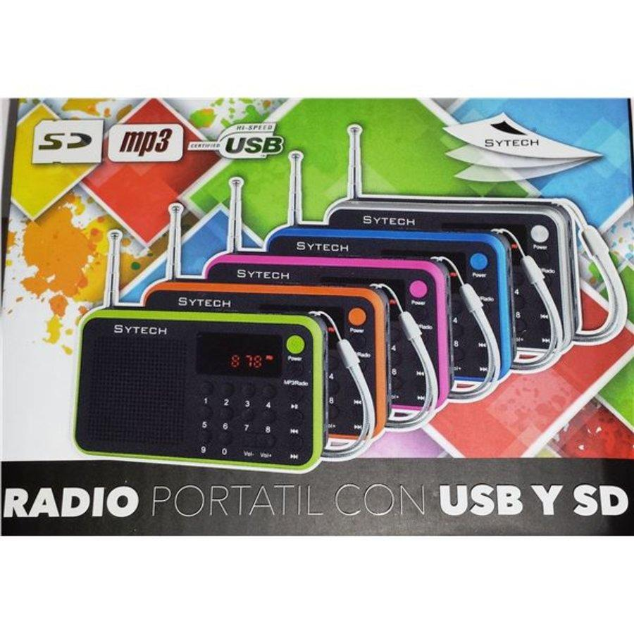 Radio portátil - Sytech SY1638 Azul, Sintonizador FM