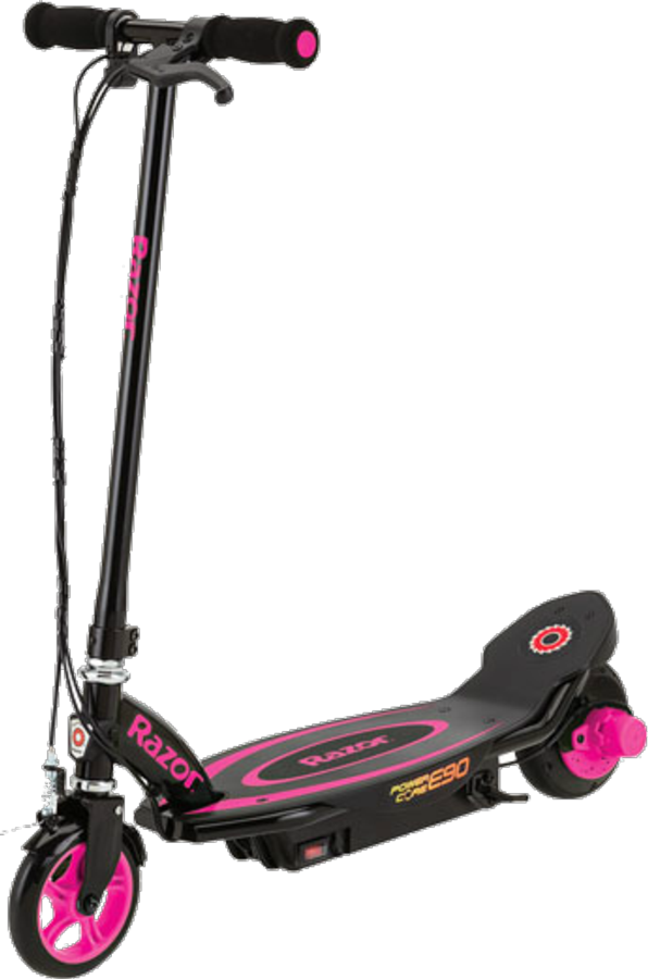 Patinete eléctrico - Razor Power Core E90, Autonomía 80 min, Velocidad 16 Km/h, Cuadro de acero,