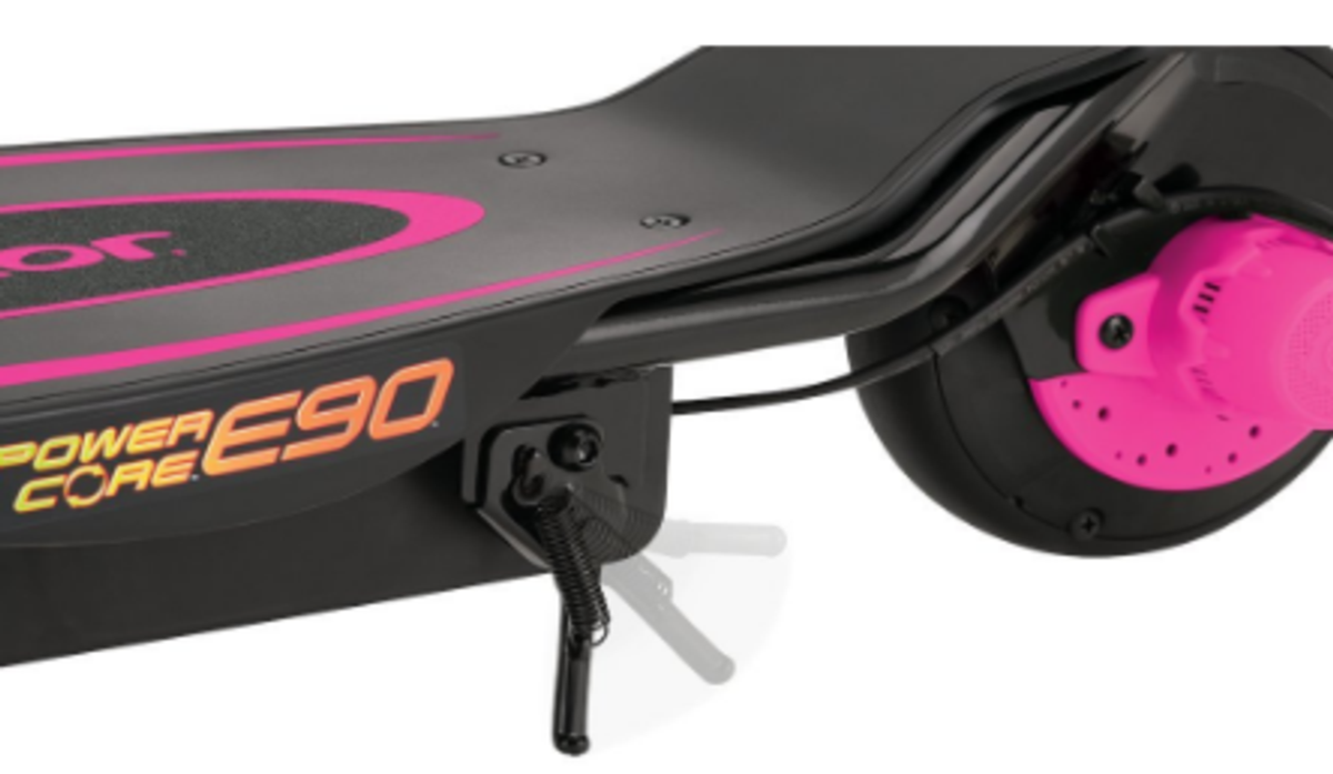 Patinete eléctrico - Razor Power Core E90, Autonomía 80 min, Velocidad 16 Km/h, Cuadro de acero,