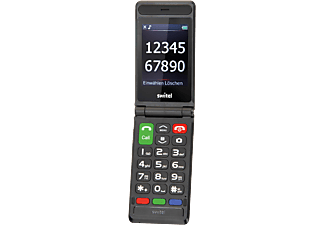 SWITEL M228 - Téléphone portable à touches larges (Argent/Noir)