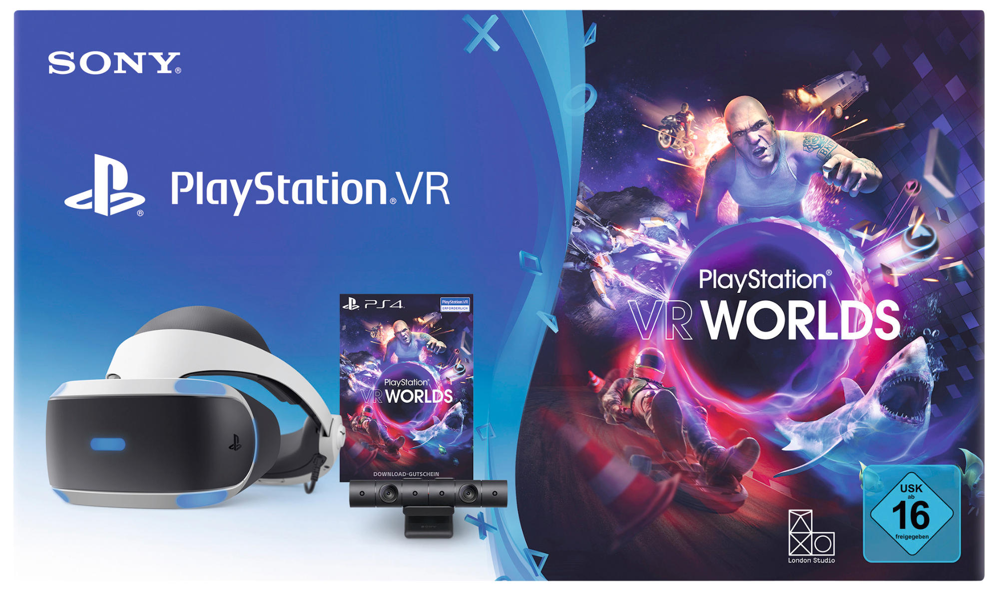 SONY PlayStation VR + Camera + VR Worlds Voucher Virtual Reality Brille