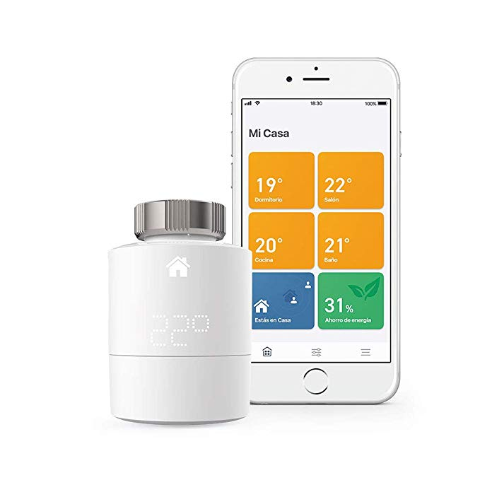 Termostato - Tado º Cabezal Termostático Inteligente Kit de Inicio V3+, LED, Conexión inalámbrica