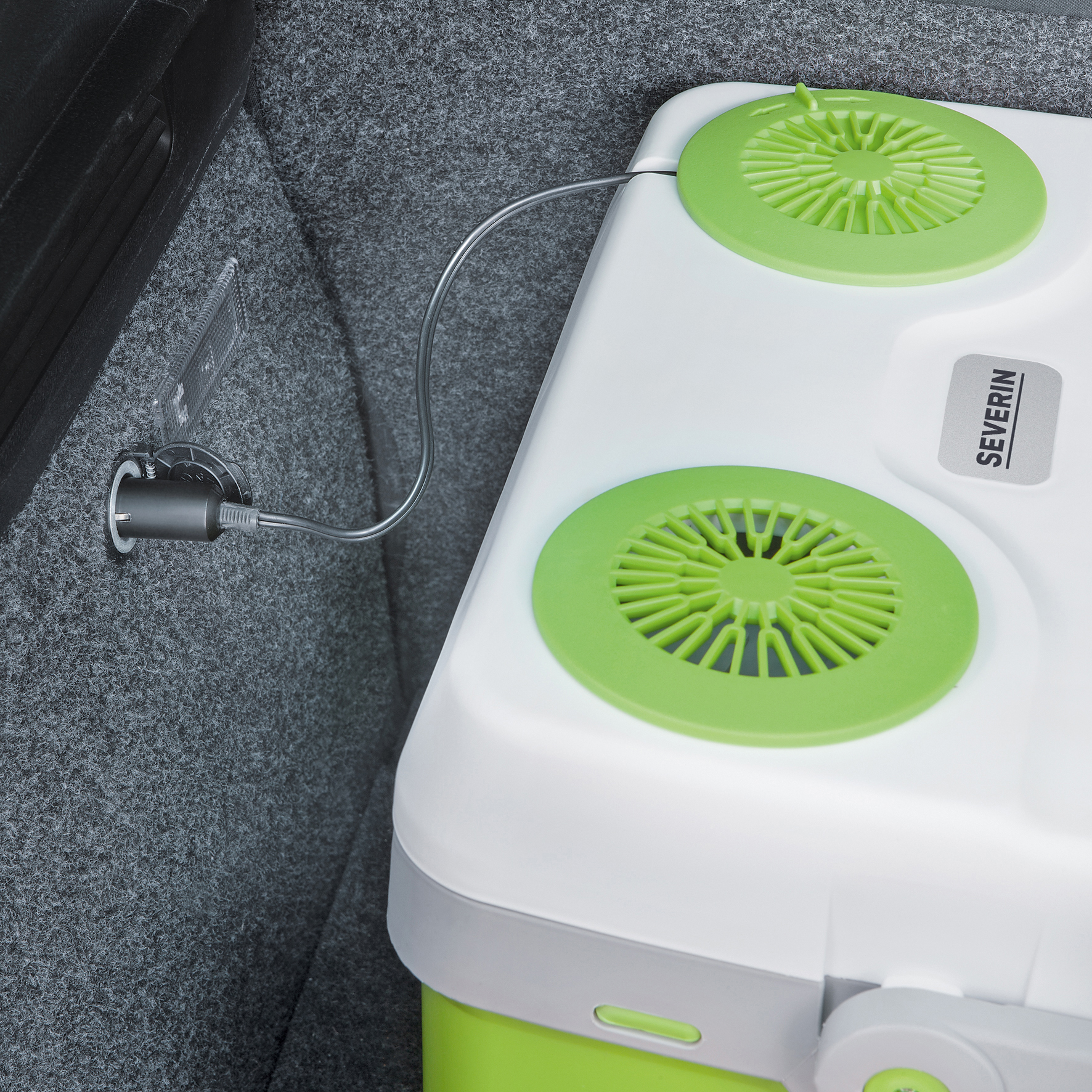 SEVERIN KB 2923 Kühlbox (25 l, 12V Anschluss, 25 l, Grün/Grau)