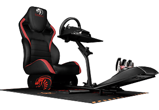 REACONDICIONADO Estructura gaming - Corsa Cobra Racing Seat, para PS4, Negro y rojo