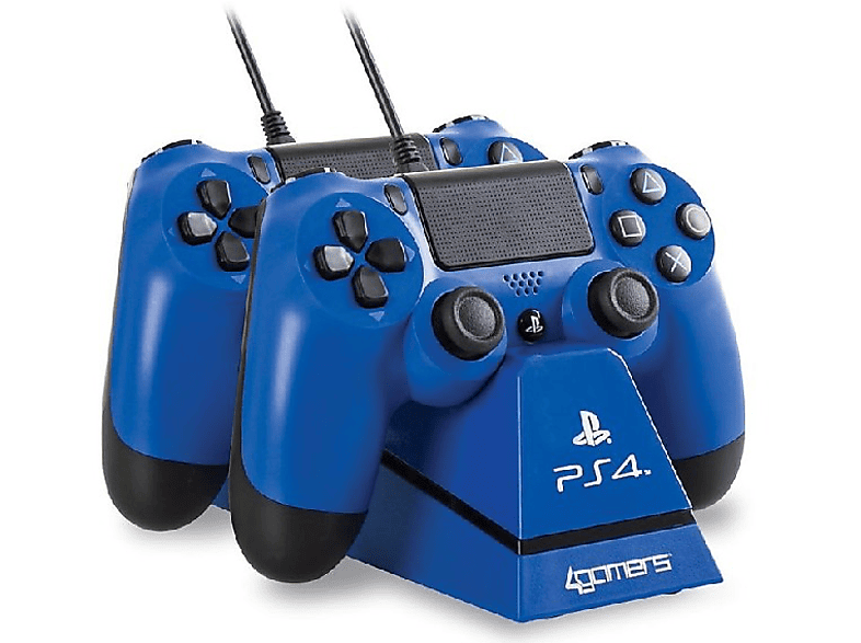 Base de carga - 4gamers Play & Charge, Para PS4, Azul