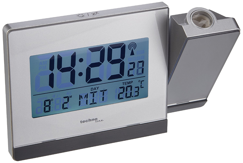 TECHNOLINE Projektoros óra, monochrom kijelzővel, ezüst (WT 538)