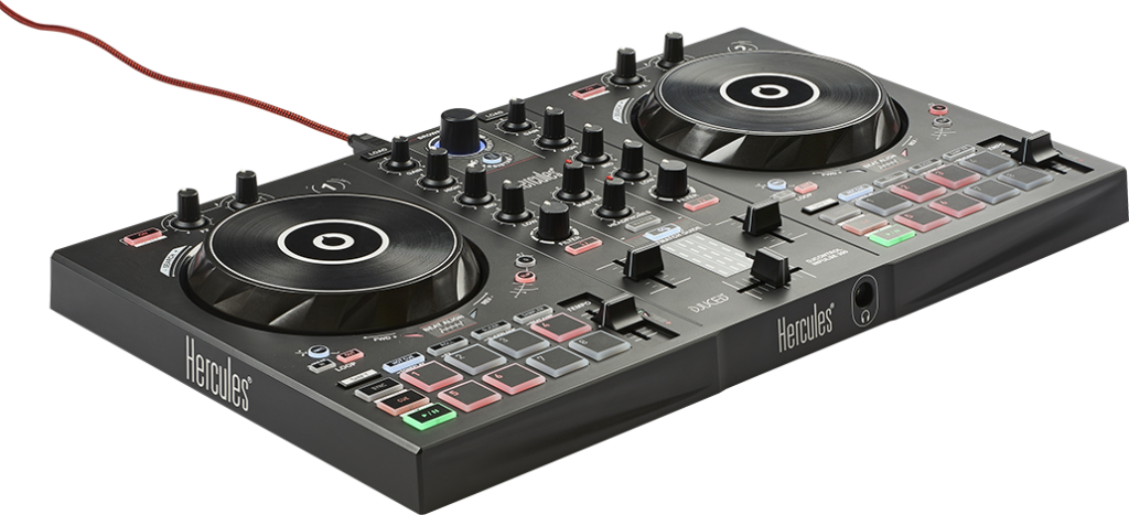 Controladora DJ - Hercules DJ Control Inpulse 300, 16 pads, 8 modos, Jog wheels grandes