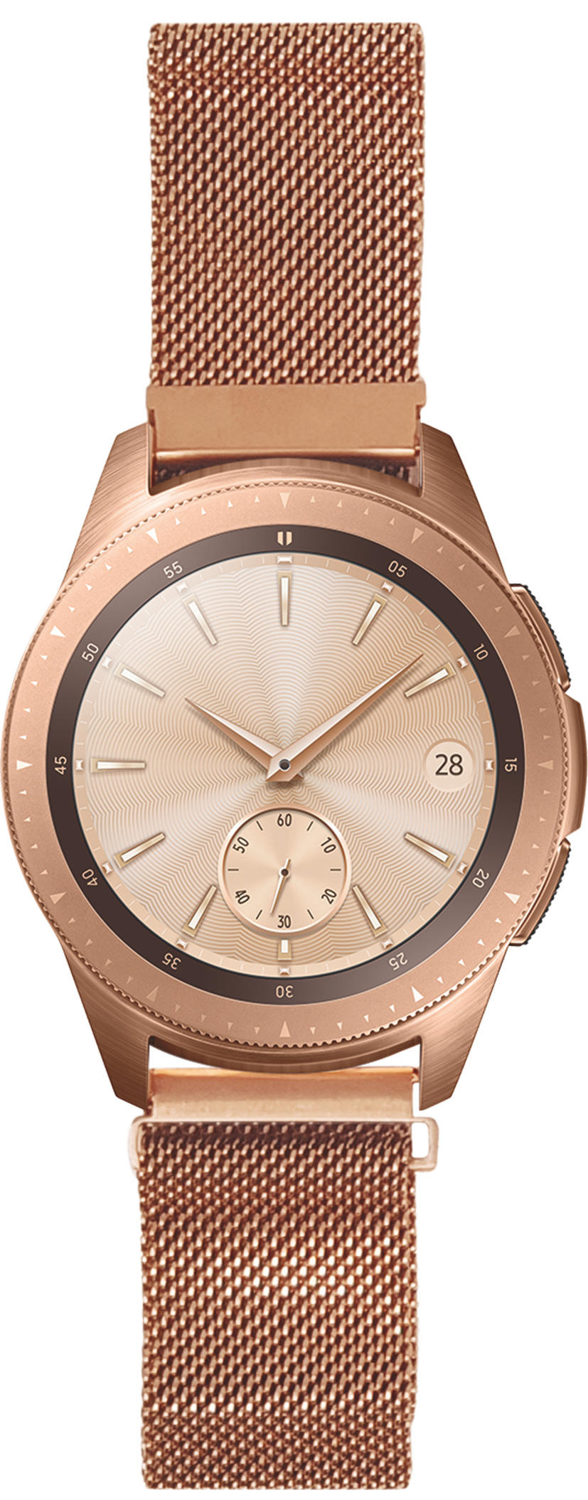 SAMSUNG Galaxy Watch 42mm Premium Edition, inkl. Milanaise Armband Rose Gold  Smartwatch Edelstahl Silikon, 215 mm, Roségold