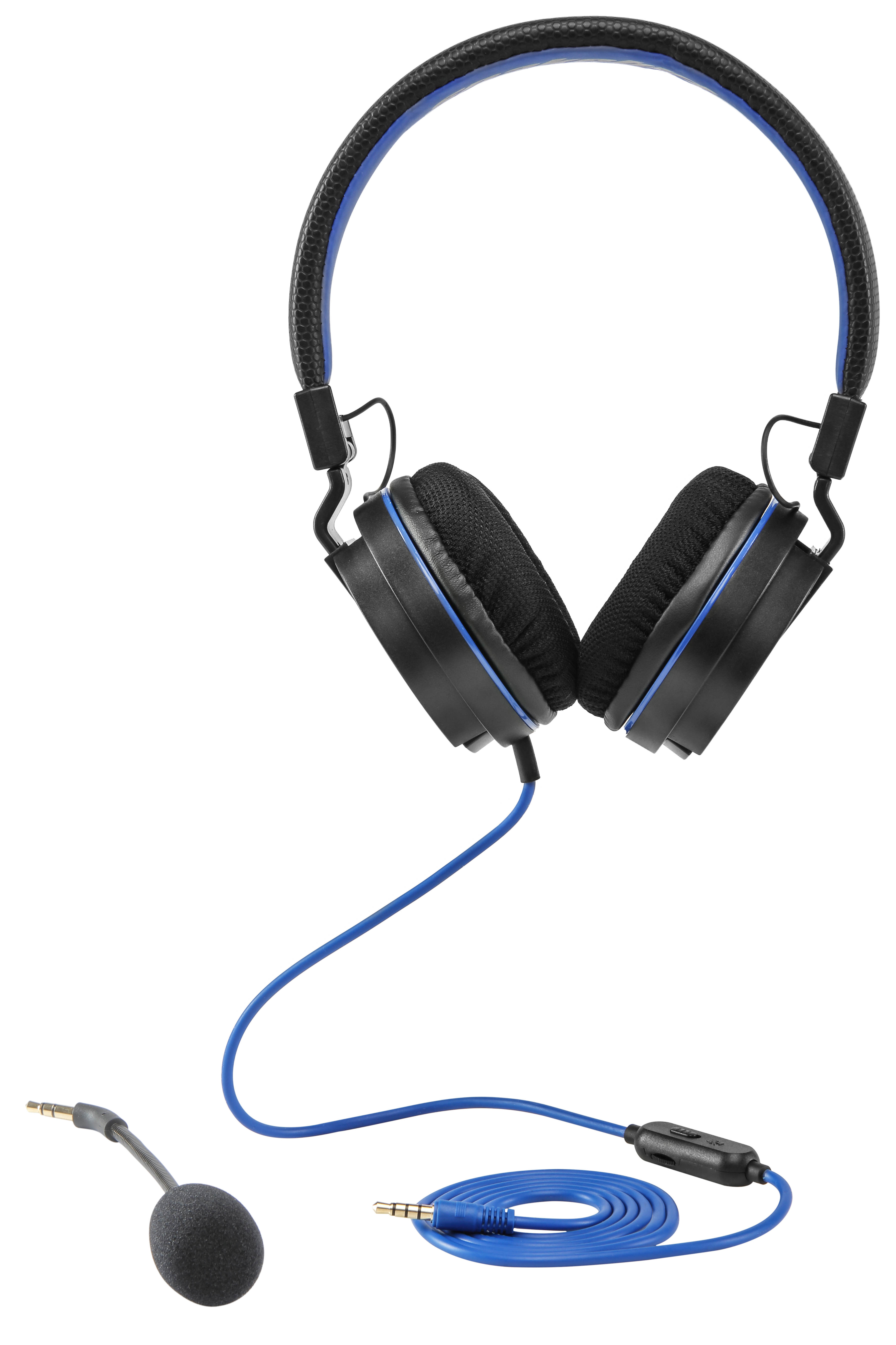 SNAKEBYTE und , Headset Gaming 4 On-ear abnehmbaren Stereo Mikrofon Schwarz/Blau Headset