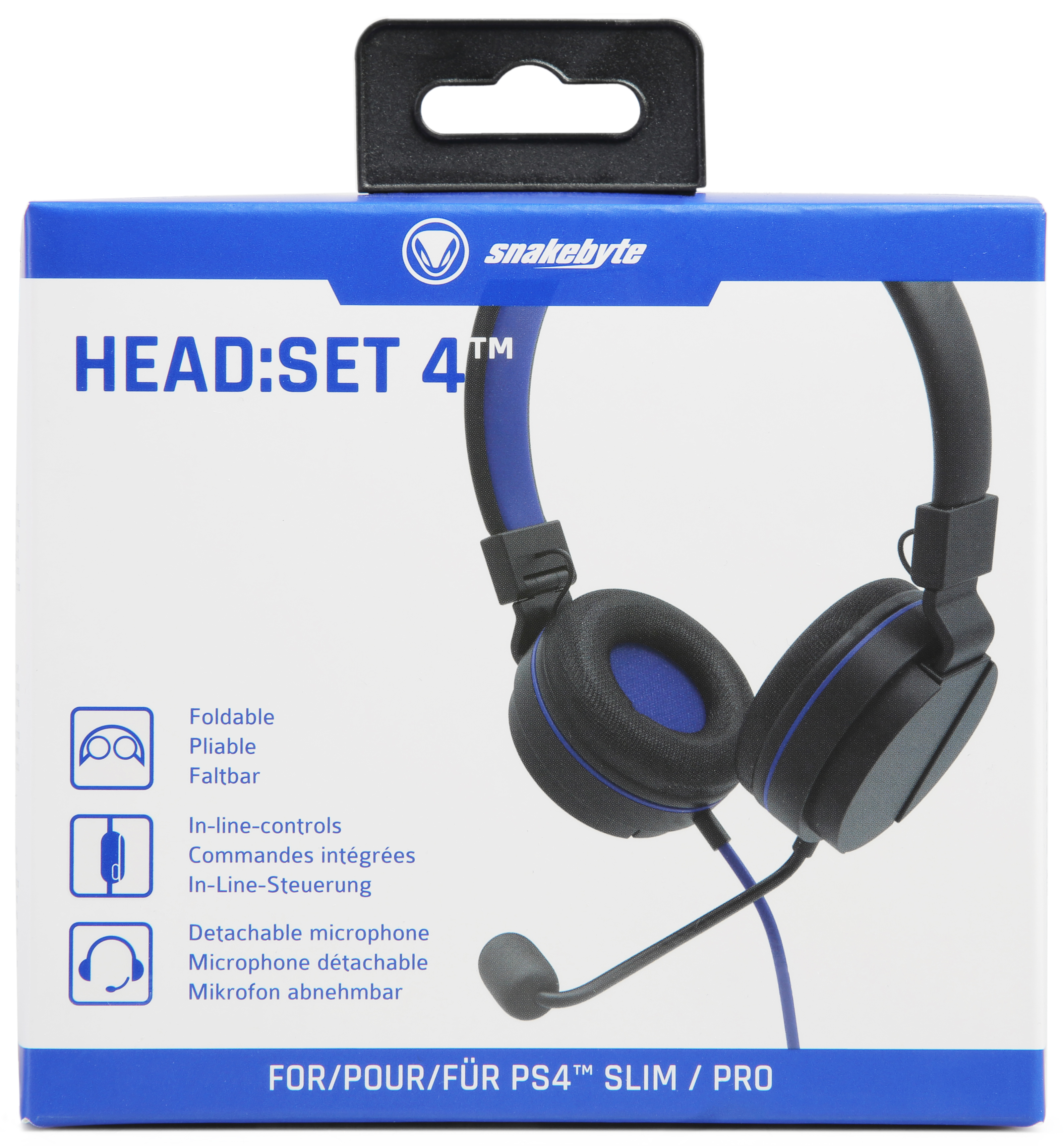 , Headset On-ear abnehmbaren Schwarz/Blau SNAKEBYTE Headset und Mikrofon Stereo Gaming 4