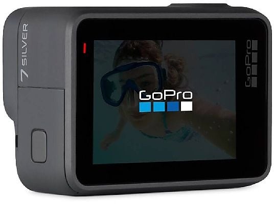 Cámara deportiva - GoPro HERO7 Silver, Vídeo 4k30, 10MP, Wi-Fi, GPS, Bluetooth, Gris oscuro