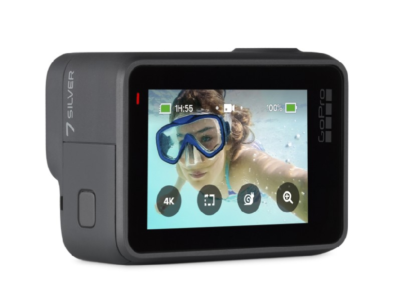 Cámara deportiva - GoPro HERO7 Silver, Vídeo 4k30, 10MP, Wi-Fi, GPS, Bluetooth, Gris oscuro