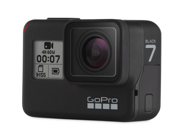 Cámara deportiva - GoPro HERO7 Black, Vídeo 4k60, 12MP, HyperSmooth, Wi-Fi, GPS, Bluetooth, Negro