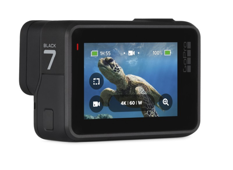 Cámara deportiva - GoPro HERO7 Black, Vídeo 4k60, 12MP, HyperSmooth, Wi-Fi, GPS, Bluetooth, Negro
