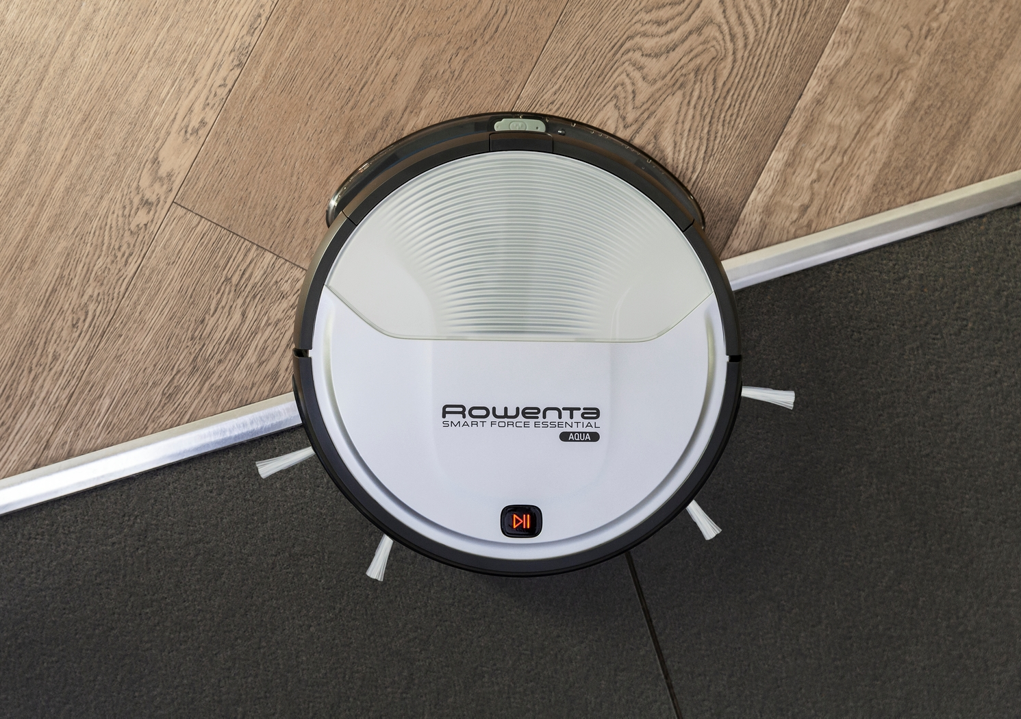 Robot aspirador - Rowenta RR6976 Smart Force Essential Aqua, 0.25 L, Sensor anticaídas