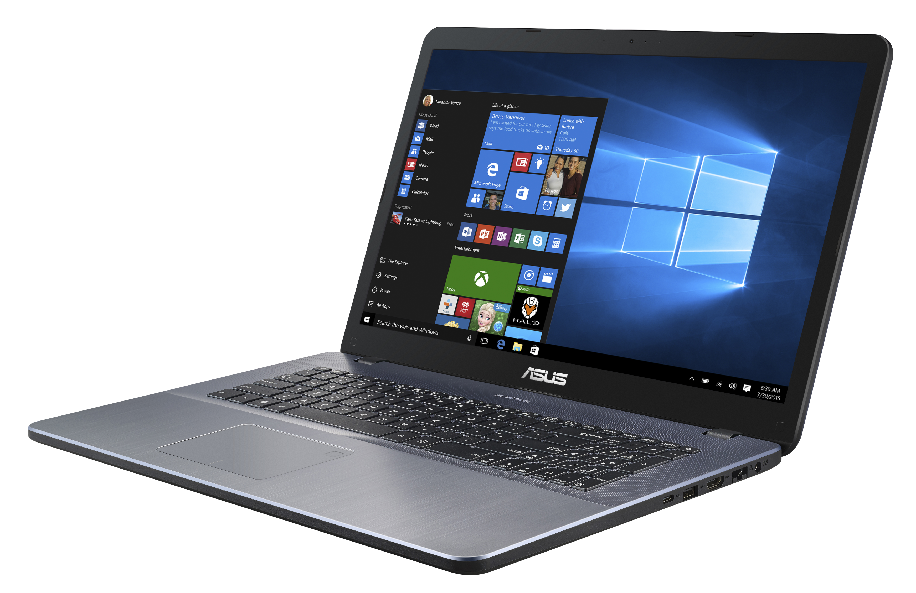ASUS Notebook R702UA-BX517T, grau (90NB0EV1-M07610) Notebook, 17,3 Zoll, WXGA, Intel® Core™ i3-8130U Prozessor
(4MB Cache, bis zu 3.40 GHz), 8 GB, 256 GB SSD