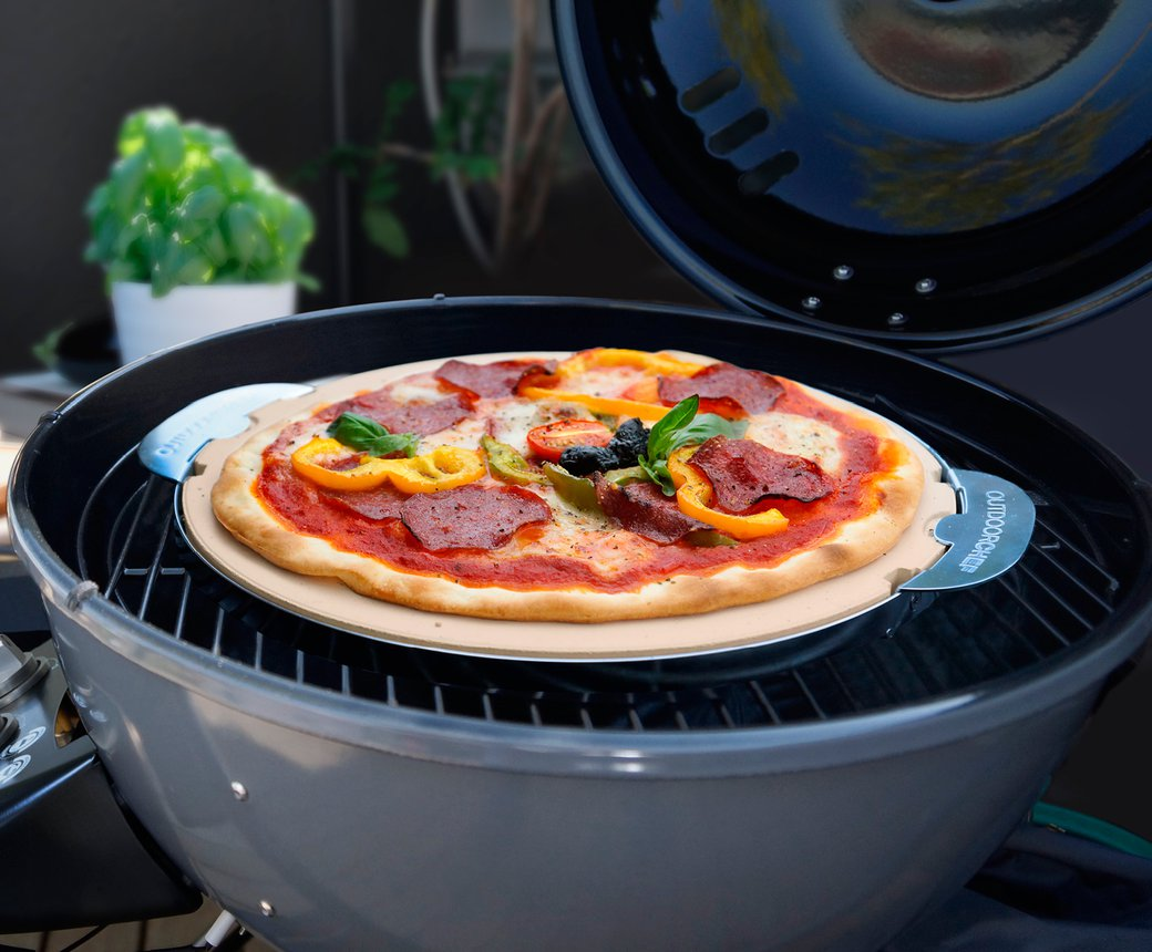 OUTDOORCHEF 14.491.29 Roulette a pizza - Accessoires pour barbecue (Vert/Argent)