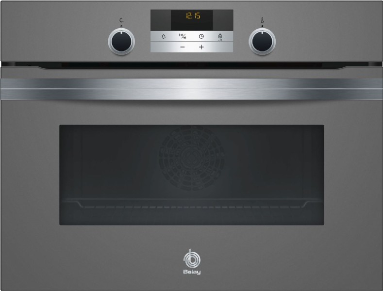 Horno - Balay 3CB5351A0, Compacto, Multifunción, 47 L, Integrable, 7 funciones, Gris