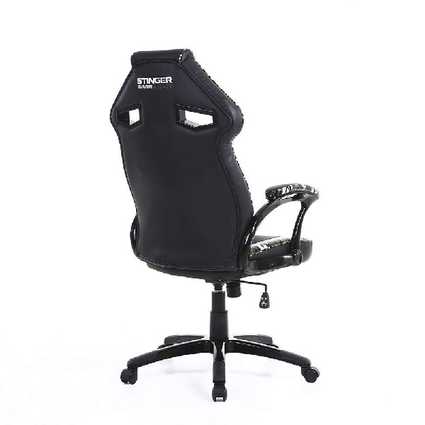 Silla gaming - Stinger Station Army Green, Reposacabezas acolchado, Altura ajustable