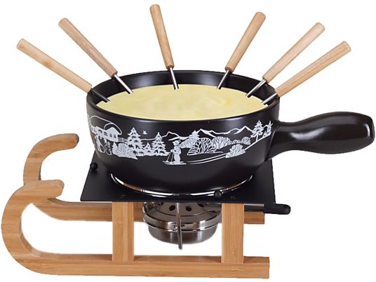 NOUVEL Sport invernali-slitte - Set per fonduta di formaggio (Nero)