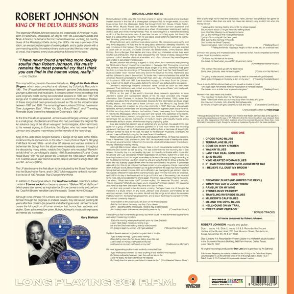 Vinyl-Albumcover. Albumtitel: King of the Delta Blues Singers. Künstler: Robert Johnson.