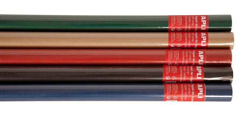 Papel de regalo - Apli 13644 Kraft Color, 2X0,70, 1 rollo, Color aleatorio