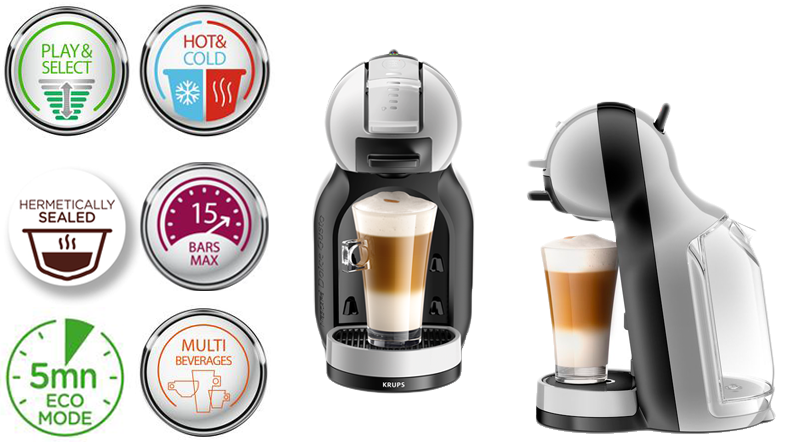 KRUPS KP123B31 Dolce Gusto Mini Me kapszulás kávéfőző, fekete/szürke