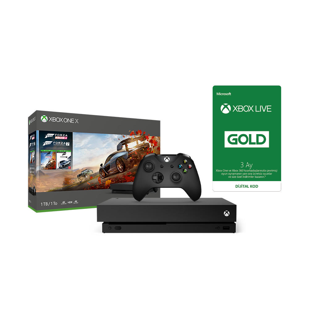 MICROSOFT Xbox One X 1TB Konsol Forza Horizon 4 + Forza Motorsport