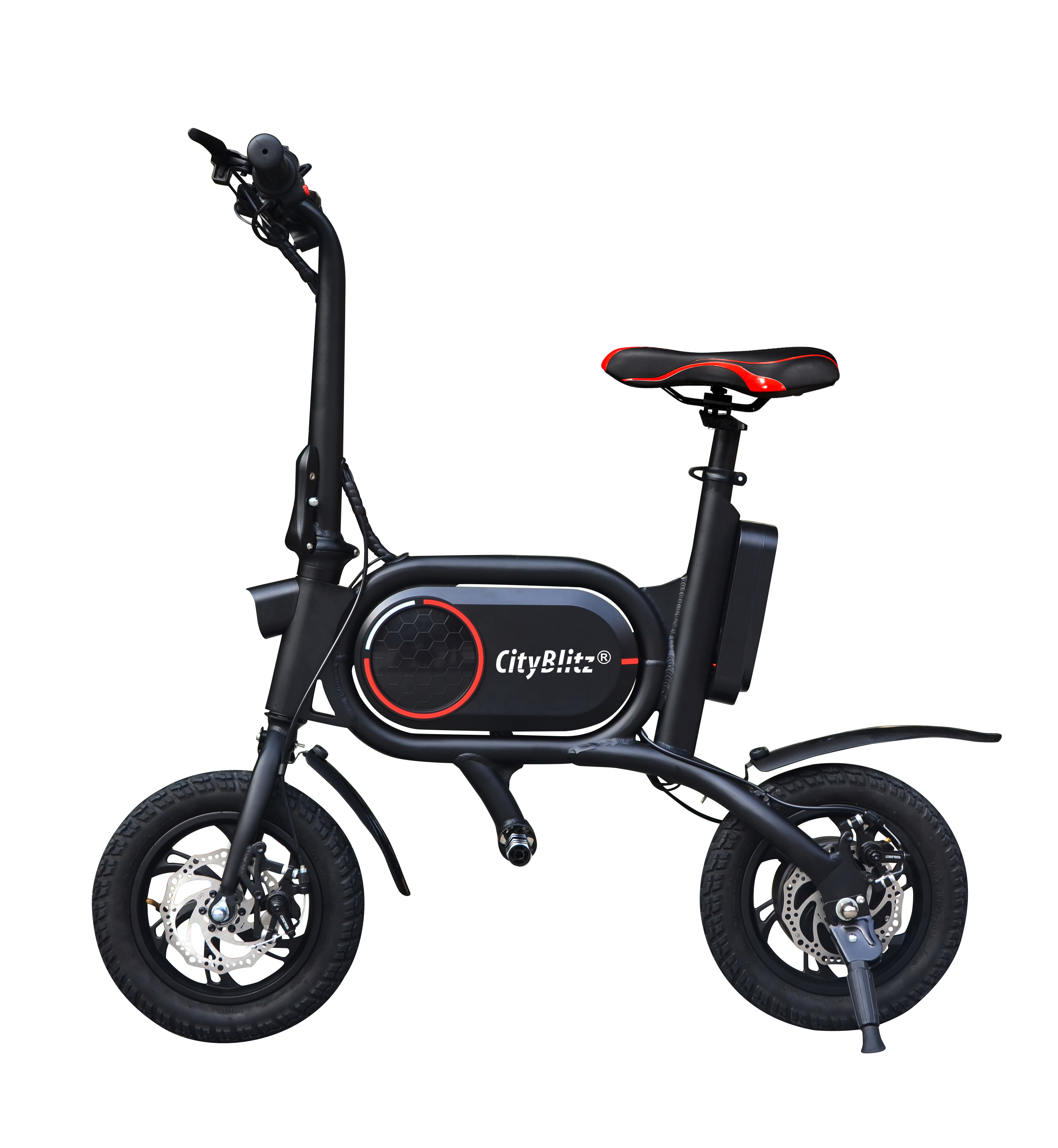 CITY BLITZ CB 020 E-Scooter (Laufradgröße: 12 Zoll, Schwarz)