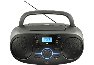 OK Draagbare Radio CD FM USB Zwart (ORC 333-B)
