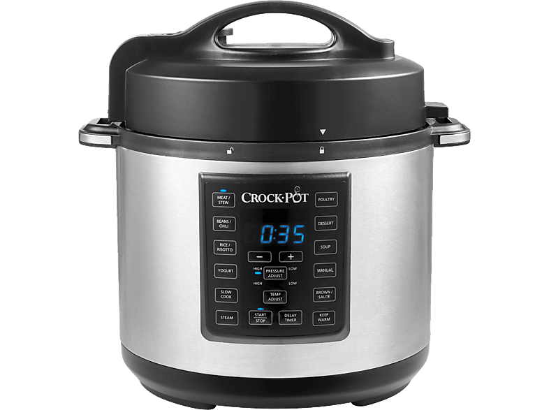 CROCK-POT CSC051X-01 Express Multi-Cooker, Edelstahl/Schwarz