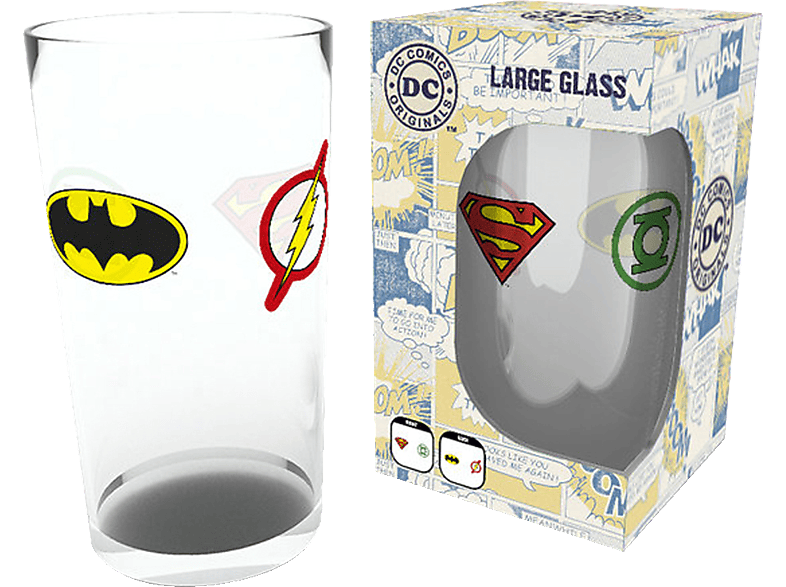 EMPIRE DC Comics - Iconic Logos - Glas 0,5 L Glas