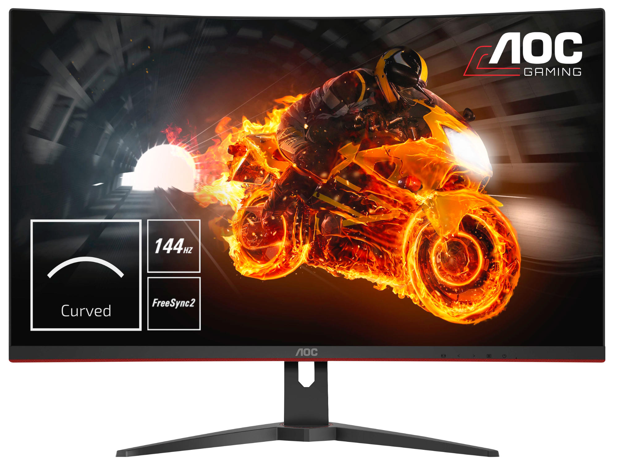 AOC C32G1 31,5 Zoll  Full-HD  1800R curved Display mit 144Hz, Flicker-Free und FreeSync-Technologie  1 ms Reaktionszeit  