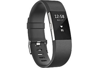 FITBIT Charge 2™ Taglia S - sensore di attività (Nero/Argento)