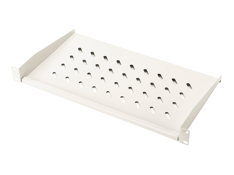 DIGITUS Fachboden festeinbau für Schränke ab 300 mm Tiefe, grau (RAL 7035); Fachboden----Fachboden