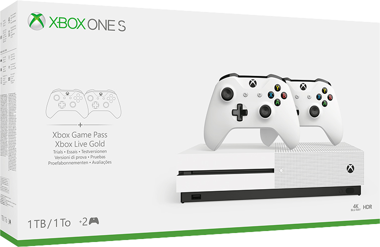 Xbox One S 1TB + 2. Controller Bundle - Spielkonsole - Weiss