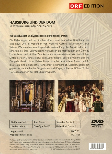 DVD-Hülle mit Text und Bildern. Das Cover zeigt ein Gemälde und Text auf Deutsch.
