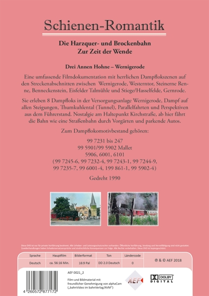 Romantik Auf Schienen: Die Harzquer-Und Brockenba DVD
