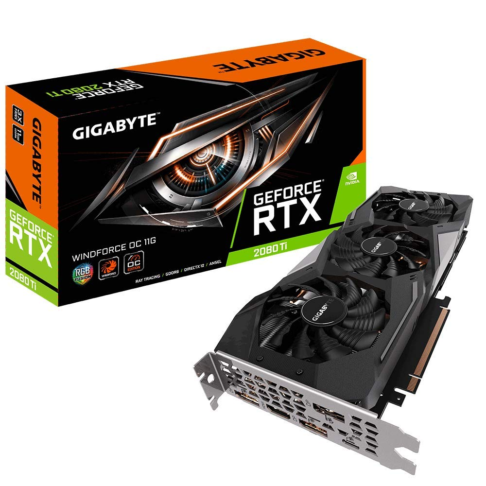 REACONDICIONADO Seminuevo(*) Tarjeta gráfica - GeForce Gigabyte GV-N208TWF3OC-11GC, GDDR6, 352 bit, 7680 x 4320 px