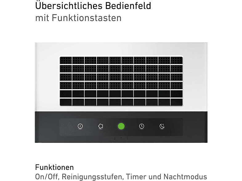 IDEAL AP60 PRO Luftreiniger Grau (90 Watt, Raumgröße: 175 m³, 360 Grad Smart Filter)