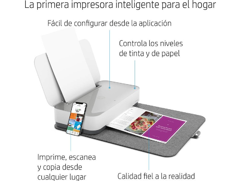 Impresora multifunción - HP Tango X, Color, 8 ppm, Wifi, Compatible con HP Instant Ink
