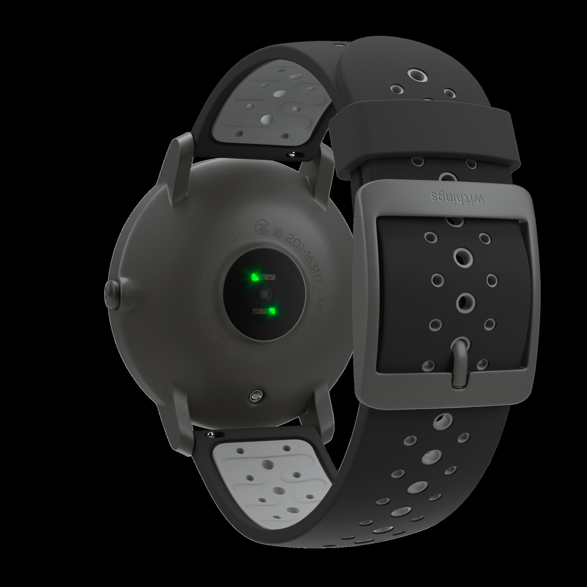 WITHINGS Steel HR Sport Hybrid Smartwatch Silikon, 230 mm, Weiß/Schwarz