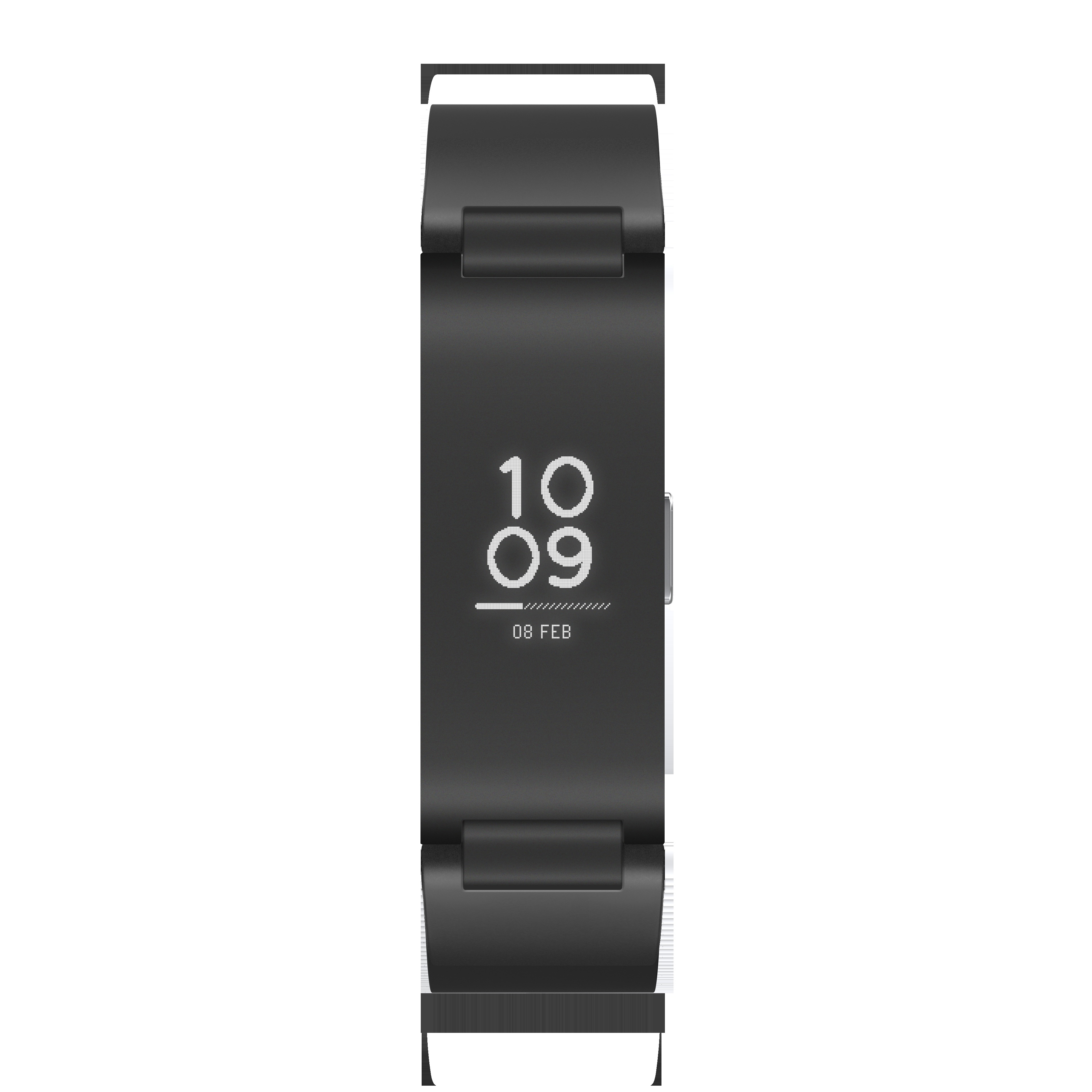 WITHINGS Pulse HR Fitnesstracker Gehäuse-Unterseite aus Edelstahl 316L, Gehäuse-Vorderseite aus gehärtetem Polycarbonat, eloxiertes Aluminumgelenk Silikon, 200 mm, Schwarz