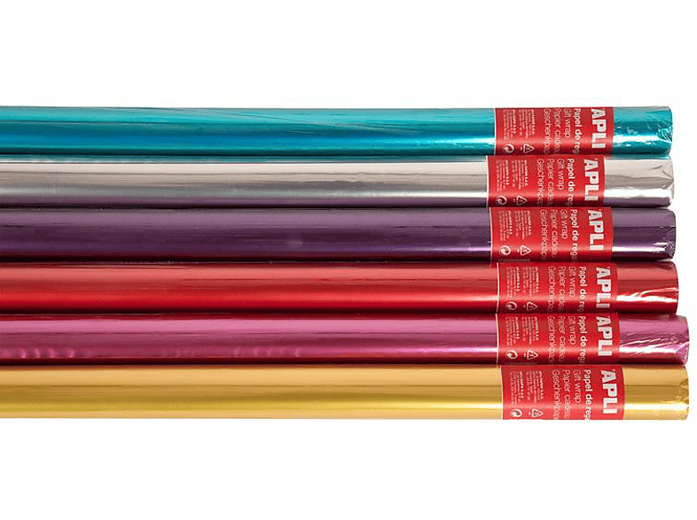 Papel de regalo - Apli metalizado, 200x70, 1 rollo, Color aleatorio