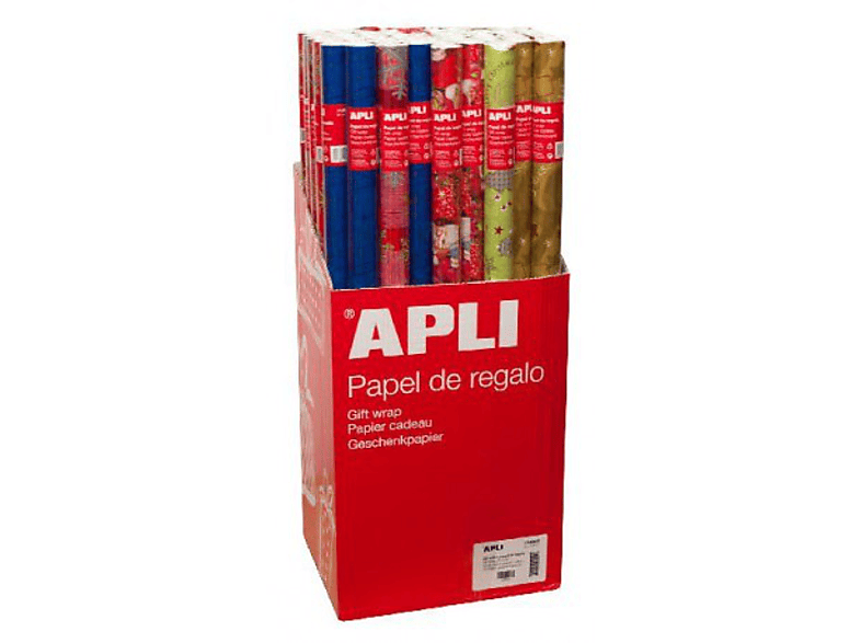 Papel de regalo - Apli Navidad, 200x70, 1 rollo, Color aleatorio