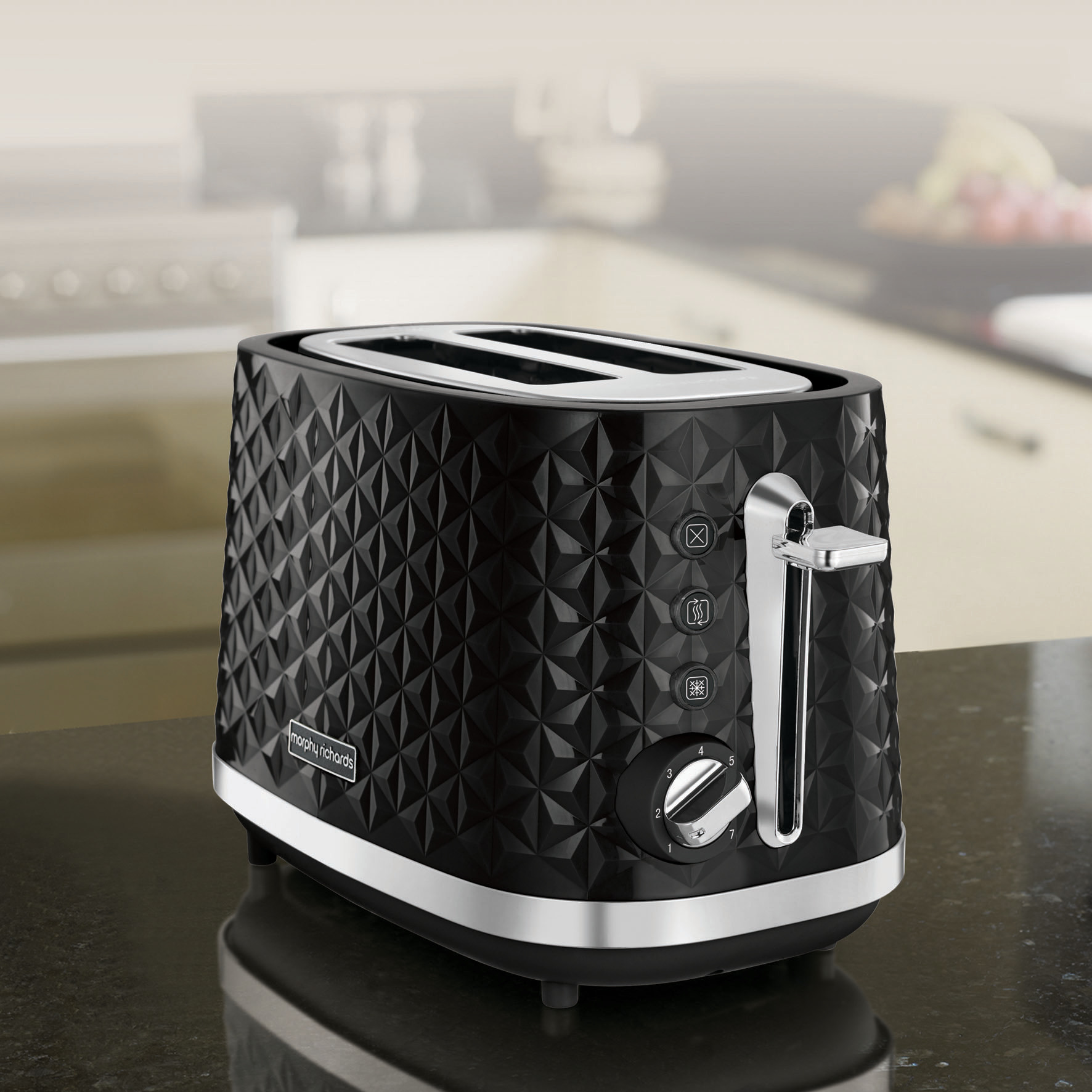 MORPHY RICHARDS 228311 EE Vector Toaster Schwarz (900 Watt, Schlitze: 2)
