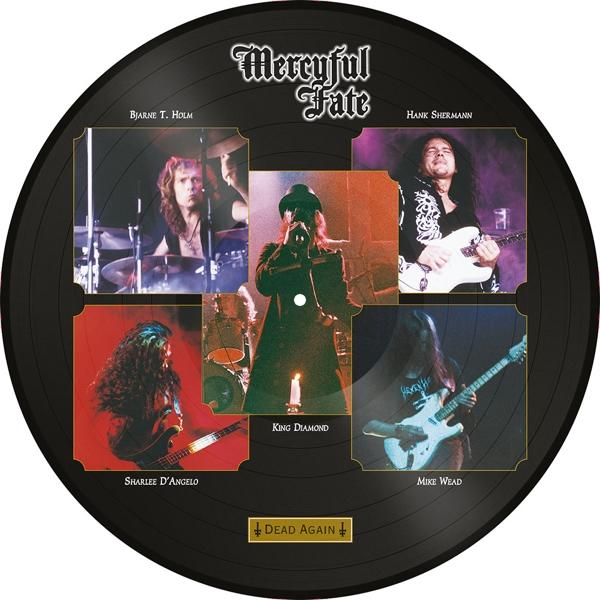 Schallplatte mit Bandmitgliedern. Oben: Bjarne T. Holm, Hank Shermann. Unten: Sharlee D'Angelo, Mike Wead und King Diamond.
